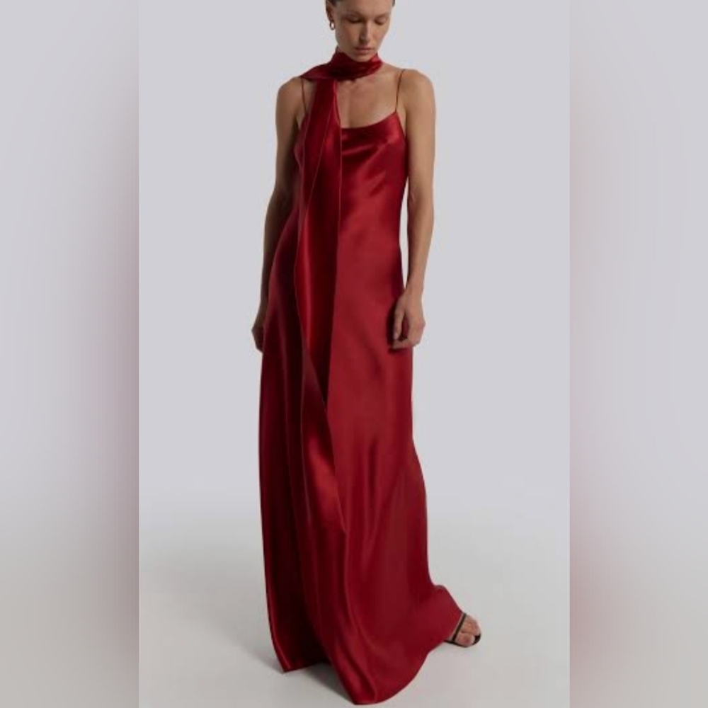 Vintage Dress Bridesmaid Prom Party Dress 24 Color Burgundy With Scarf Pullover
